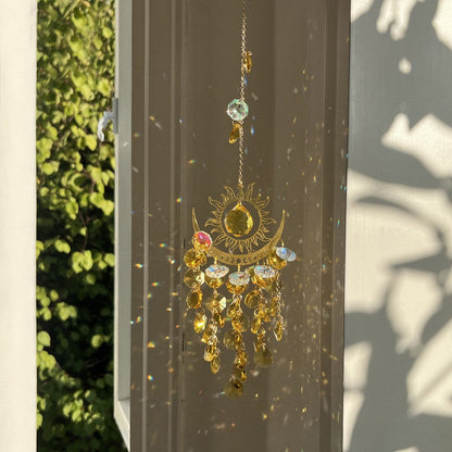 Sun Moon Colorful Crystal Hangings