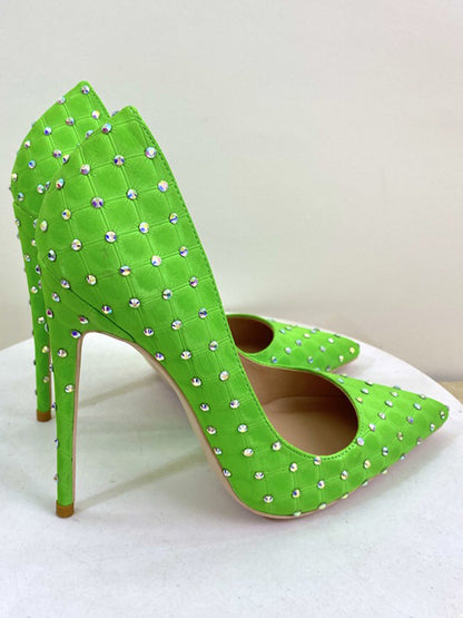 Cecelia Diamond-Studded High Heels