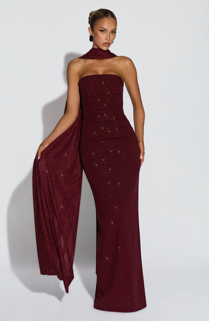 Agnes Shawl - Wine Sparkle