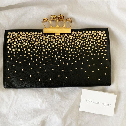 Alexander Mcqueen Skull Four-Ring Clutch Bag