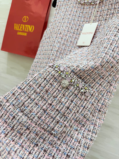 Valen 26s Dress Pink Tweed 344746