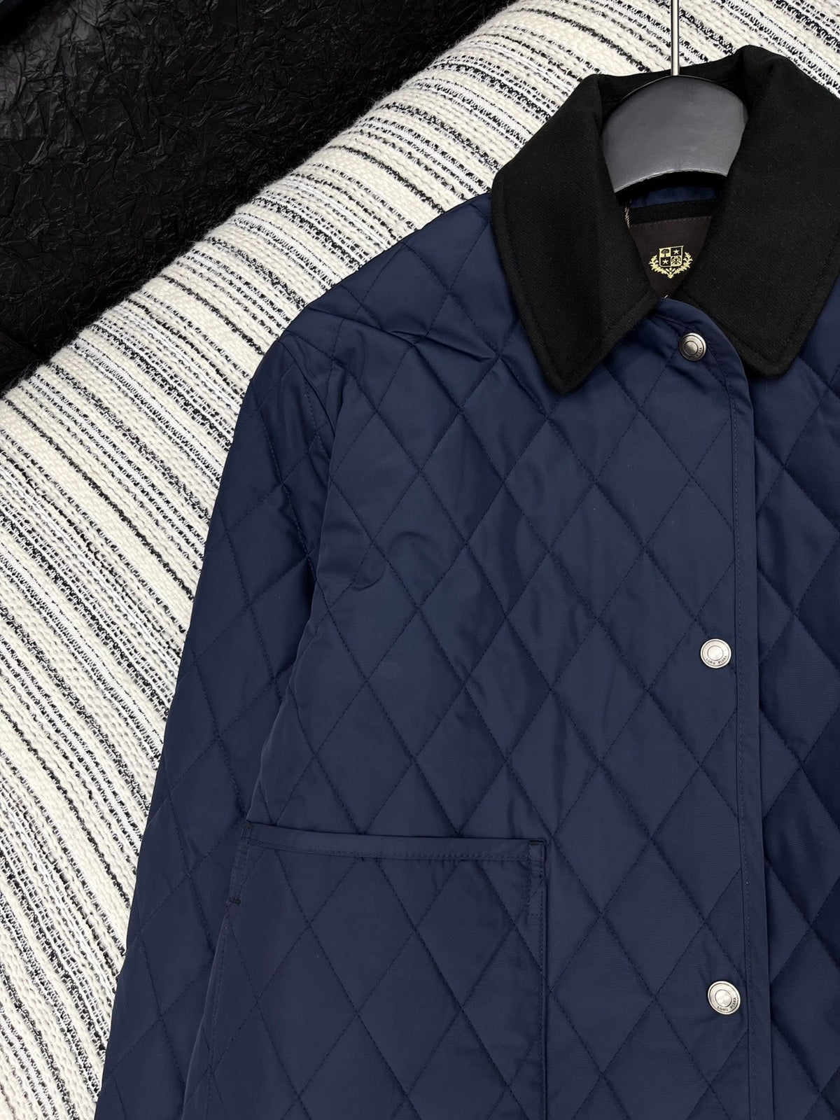 LP 25 Quilted Jacket Navy Blue Polyester Down 313374