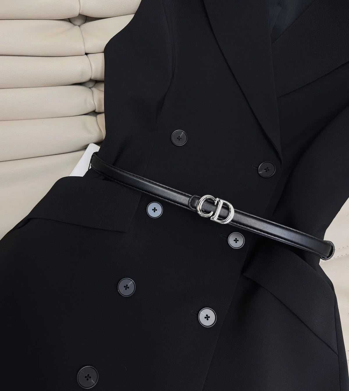 DIOR 25S TWO-PIECE V-NECK BLAZER DRESS 472