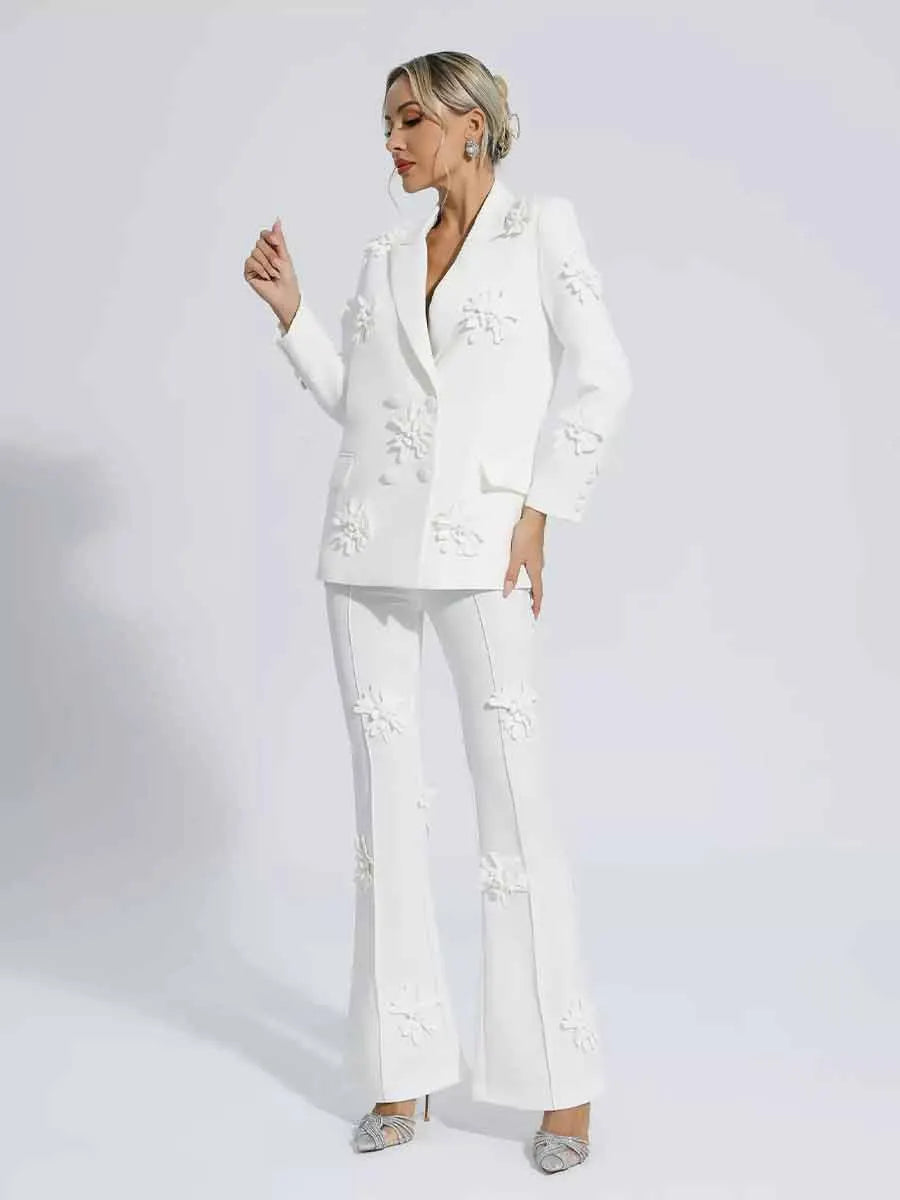 Heidi Jacquard Floral Suit Two Piece Set