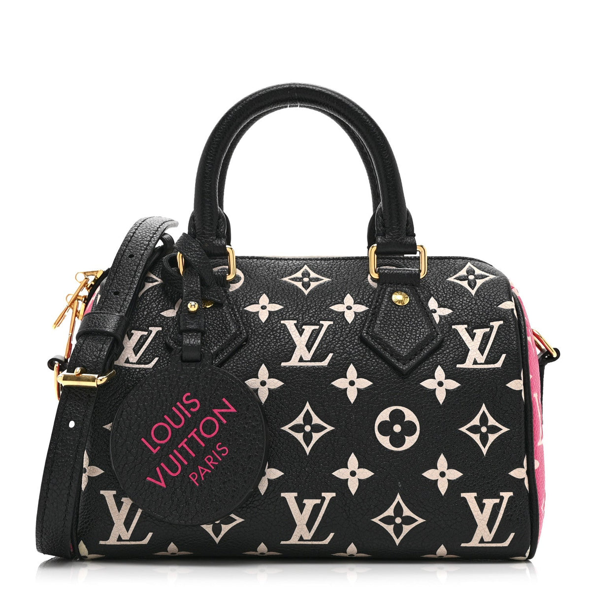 Empreinte Monogram Spring in the City Speedy Bandouliere 20 Black White Pink