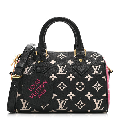 Empreinte Monogram Spring in the City Speedy Bandouliere 20 Black White Pink