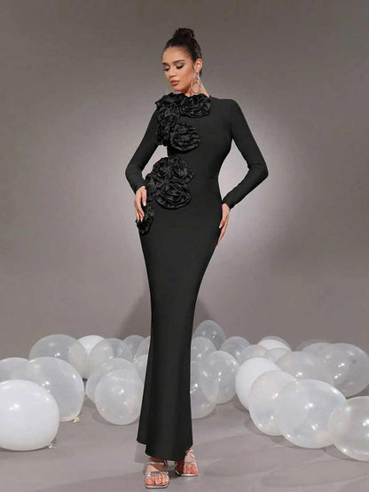 Marcella Flower Bandage Maxi Dress