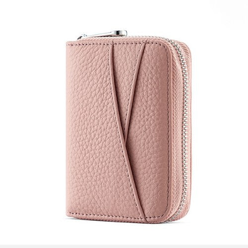 Leather Solid Color Card Case Wallets