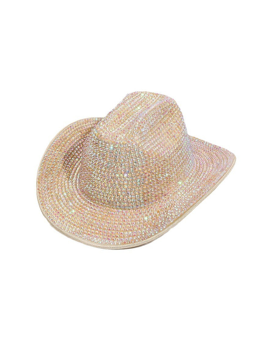 Juliana Sparkling Rhinestone-Trimmed Tapered Jazz Hat