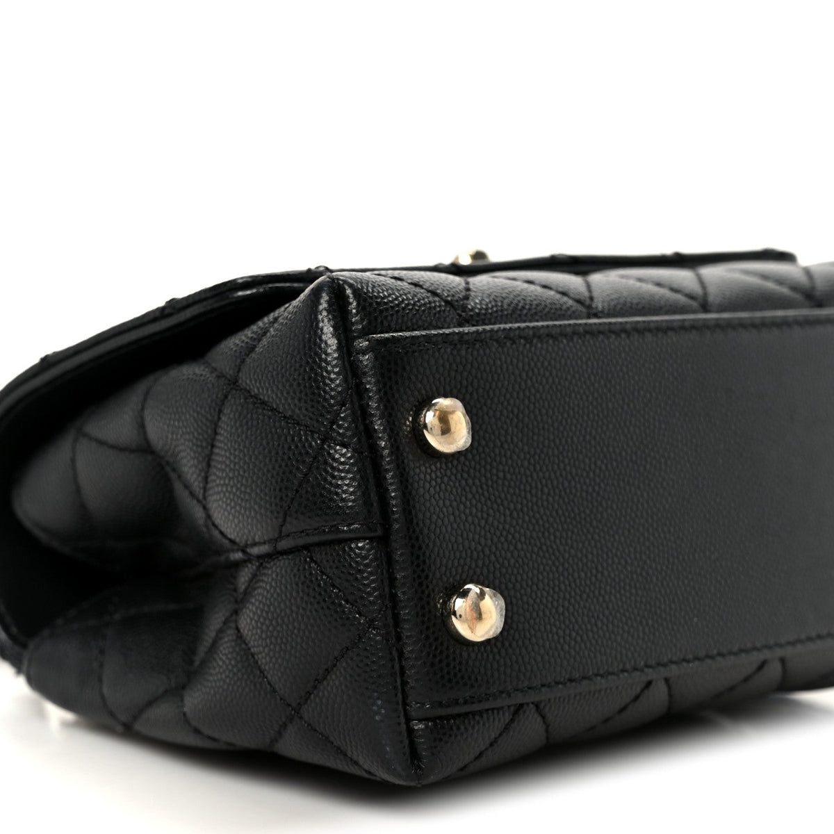 Caviar Quilted Extra Mini Coco Handle Flap Black