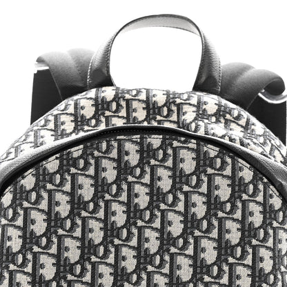 Oblique Calfskin Rider Backpack Beige Black