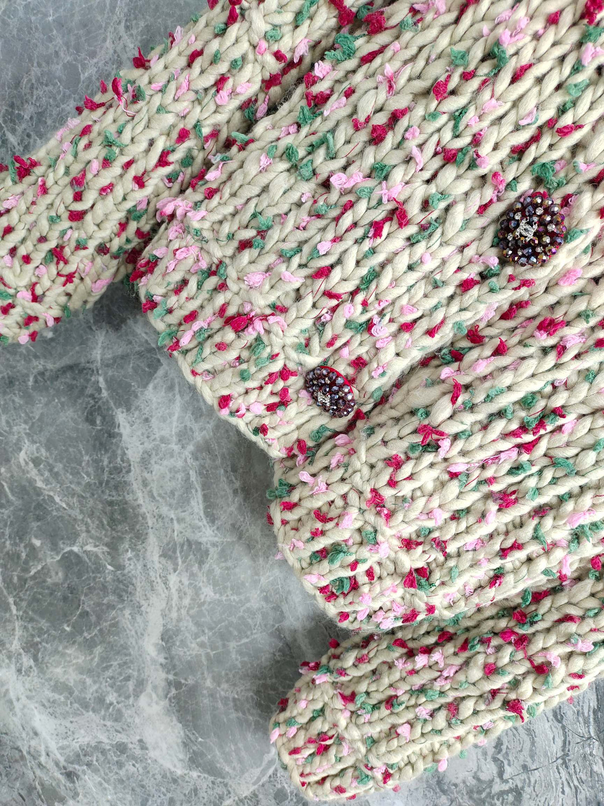 Chanel 2025 Hand-crocheted Cardigan Multicolor Cashmere 327002