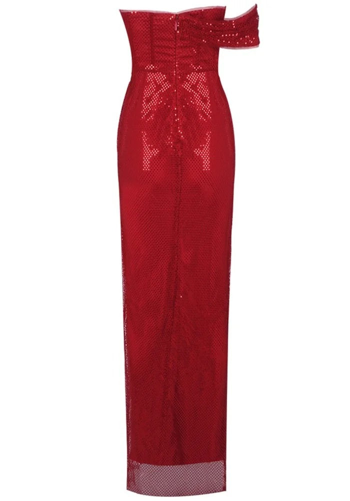 Antonella Maxi Dress In Red