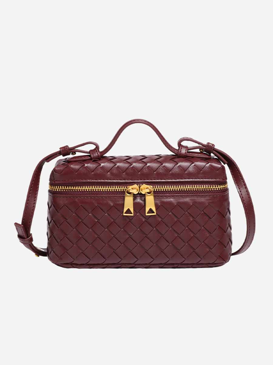 Giuliana Weaved Leather Crossbody Bag