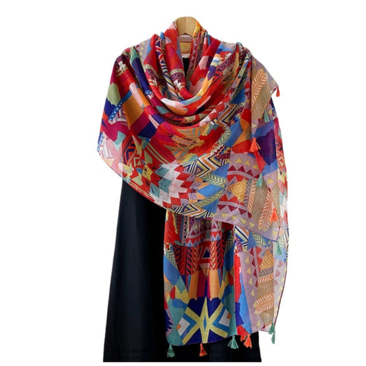 Scarvii - Boho Summer Shawl Scarf With Fringe - 6 Patterns