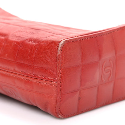 Lambskin Embossed CC Chocolate Bar Shoulder Bag Red