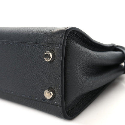 Cuoio Romano Selleria Bi-Color Mini Peekaboo Iconic Satchel Asfalto Latte