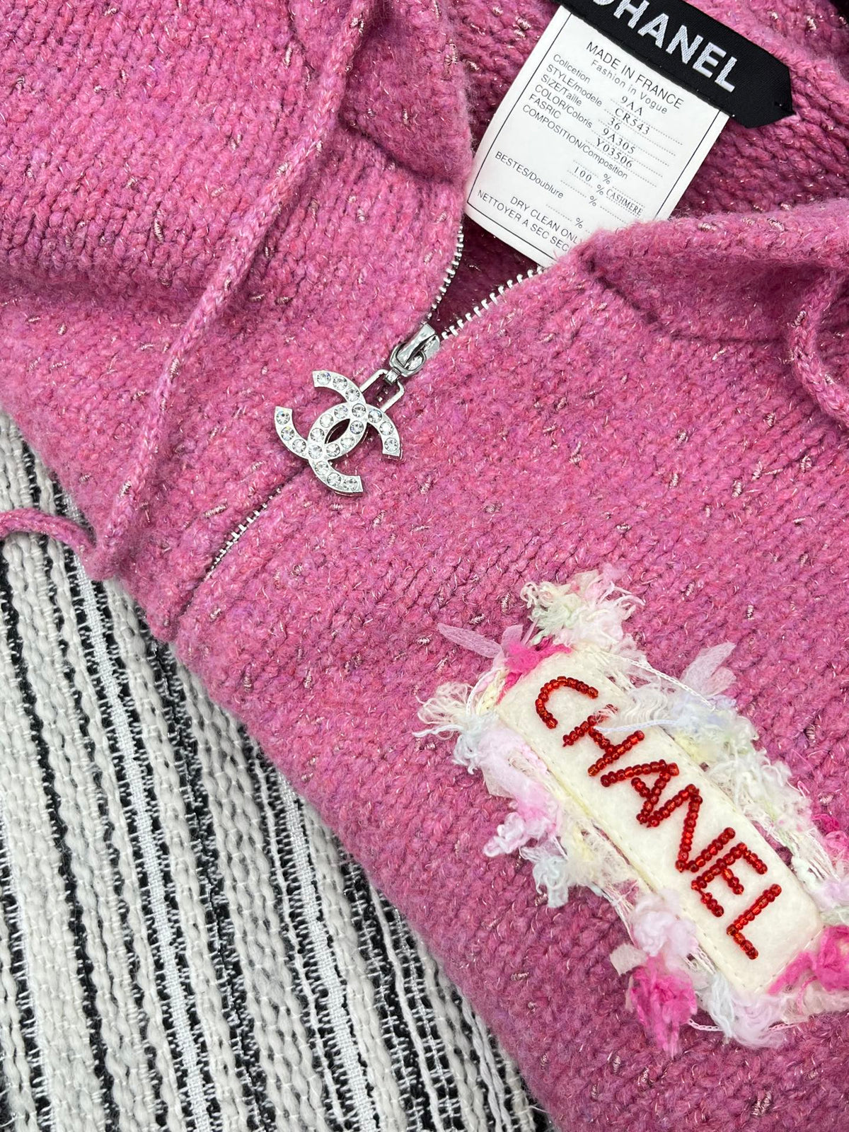 CC 2025 Hooded Jacket Pink Wool 325887