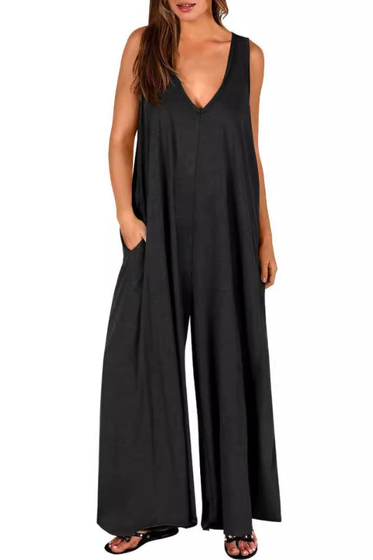 Fresh Casual Women's Pocket Jumpsuit Thin Women's Jumpsuit