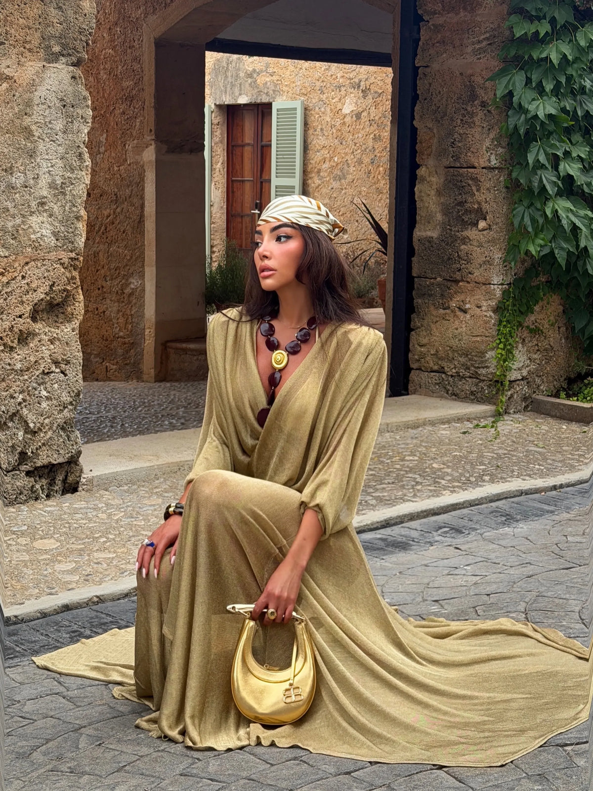 Seraphina Dolman Wrap Knit Maxi Two-Piece Set