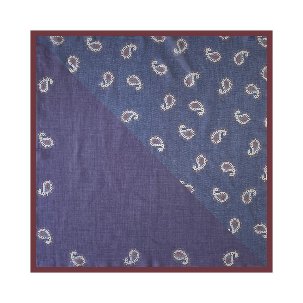 Scarvii - 27.5" Boho Paisley Print Scarf - Vintage &amp; Light