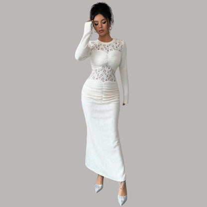 Lace Long-Sleeved Bodycon Dress