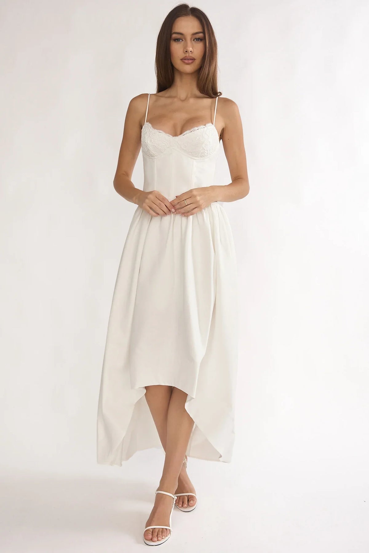 I'm Yours High-Low Hem Maxi Dress White
