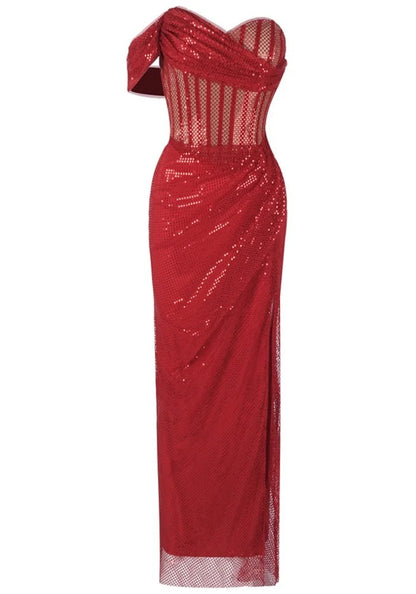 Antonella Maxi Dress In Red