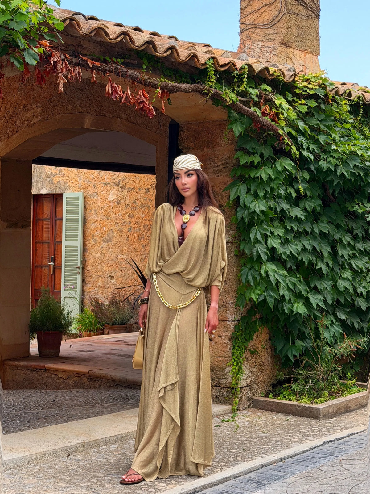 Seraphina Dolman Wrap Knit Maxi Two-Piece Set