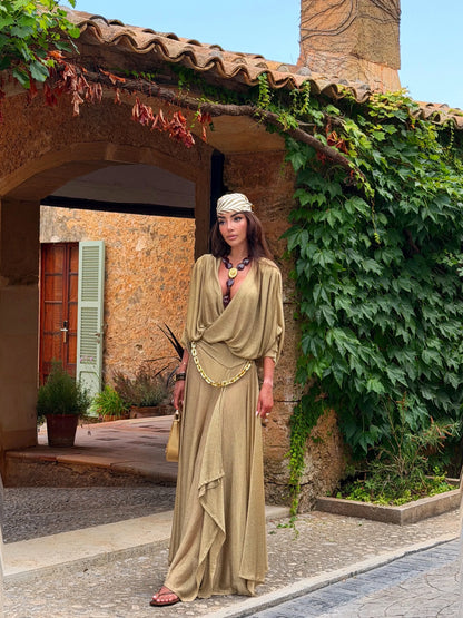 Seraphina Dolman Wrap Knit Maxi Two-Piece Set