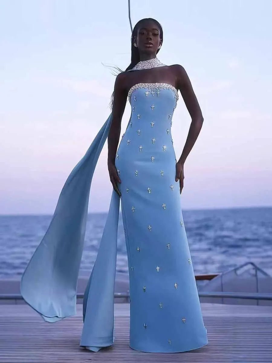 Priscilla Strapless Elegant Maxi Dress