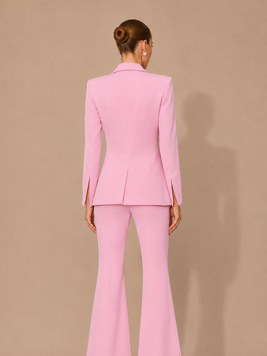 Maia Blazer and Flared Trousers Two Piece Set