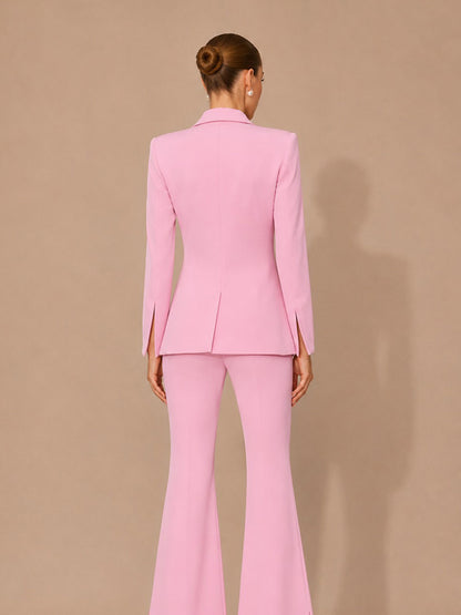 Maia Blazer and Flared Trousers Two Piece Set