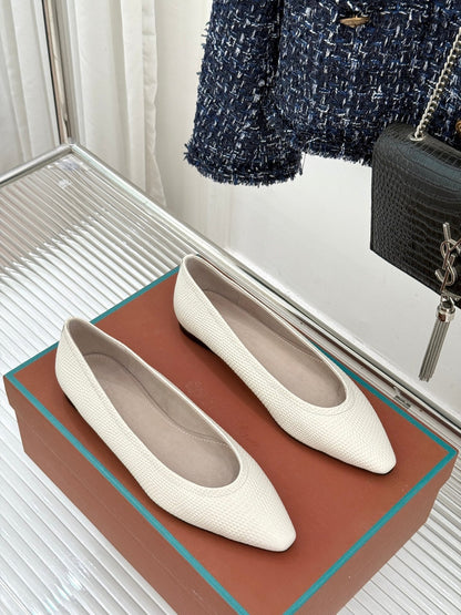 LP Primula Ballet Flat White Leather 570693