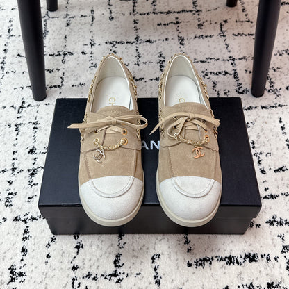 CC Cruise 25/26 Moccasins Warm Taupe White Suede
