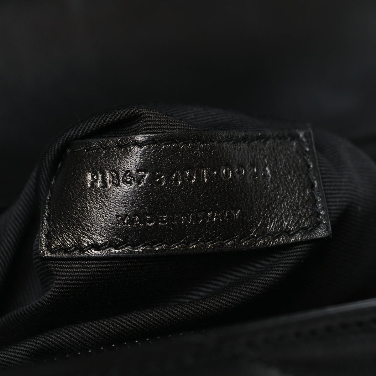 Calfskin Y Quilted Monogram Monochrome Toy Loulou Crossbody Bag Black