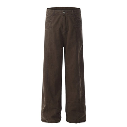 3D Washed Cargo Pants Loose Stacked