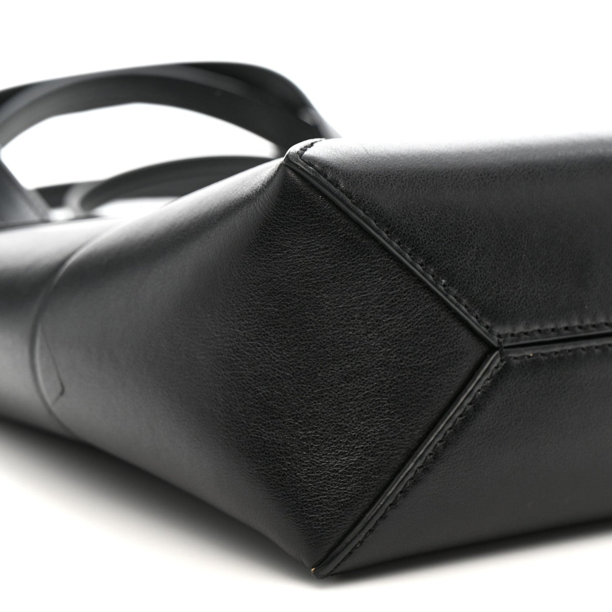 Shiny Calfskin Mini Puzzle Fold Tote Black