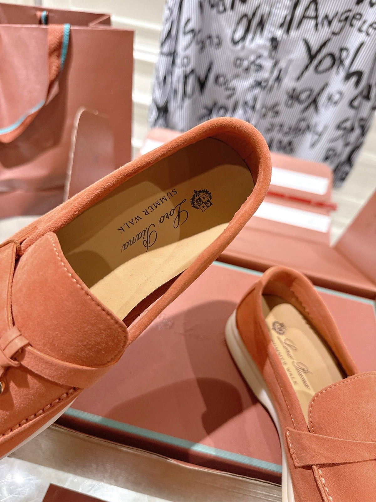 LP Summer Charms Walk Loafers Orange Suede 565846