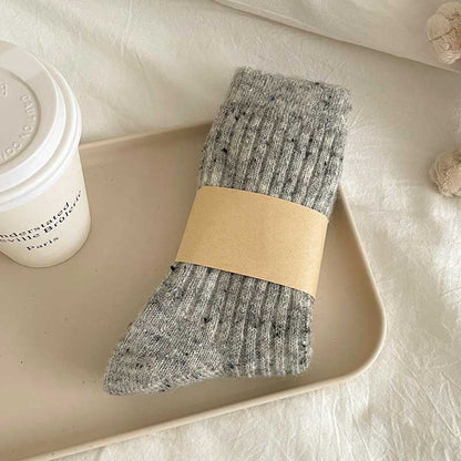 Simple Wool Thicken Warm Crew Socks