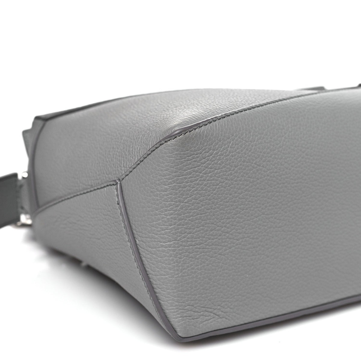 Soft Grained Calfskin Small Puzzle Edge Bag Pearl Grey