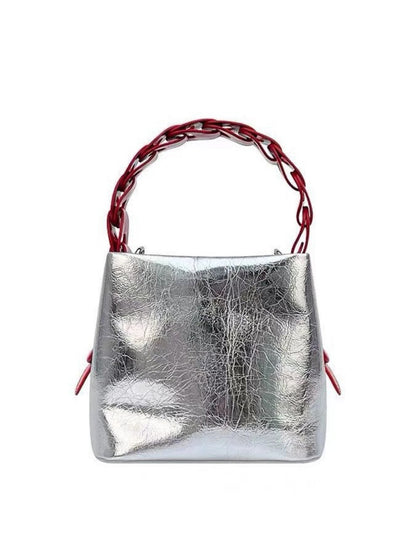Solid Color Trendy Mini Bucket Bag