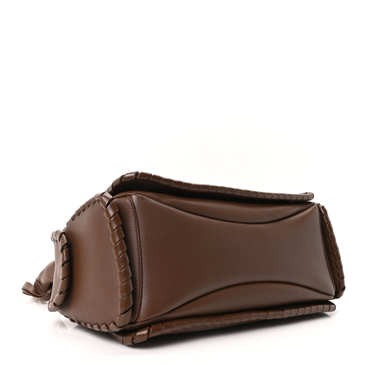 Grained Calfskin Nahir Shoulder Bag Nut