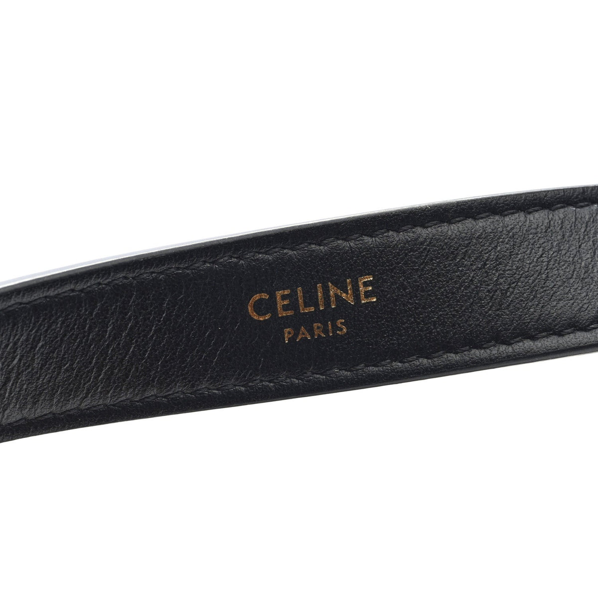 Smooth Calfskin Medium Strap Ava Triomphe Shoulder Bag Black