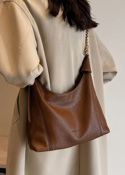 Hobo Bag Faux Leather Textured Finish