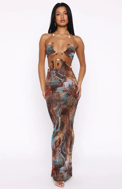 The Empress Maxi Dress Ophidian Feather