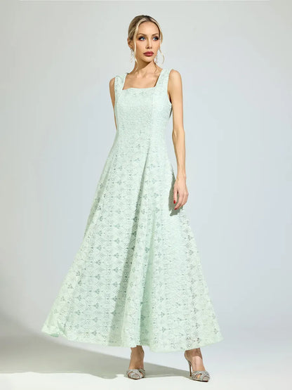 Estelle Elegant Green Two-Piece Lace Set