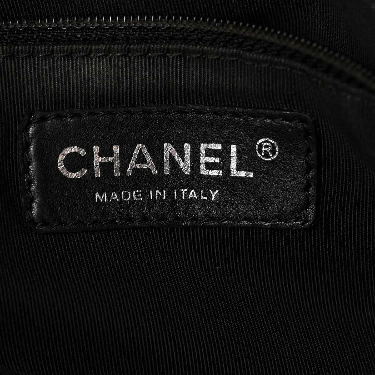 Calfskin CC Chevron All Day Long Boston Black