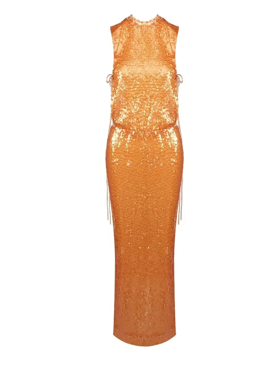 Ariella Maxi Dress In Orange