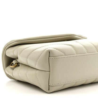 Calfskin Y Quilted Monogram Toy Loulou Crossbody Bag Crema Soft
